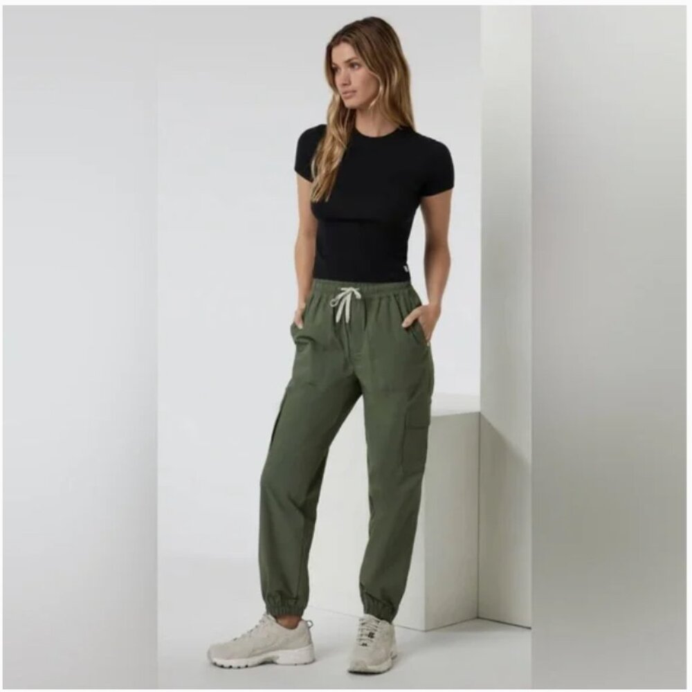 EUC Vuori Birch Joggers Army Olive Green Women's Small Like New Casual